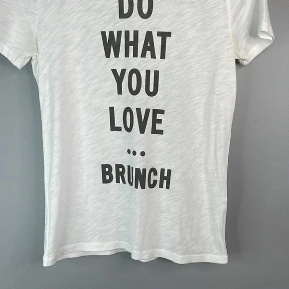 ABERCROMBIE & FITCH Graphic T-Shirt White Brunch Short Sleeve Crewneck Size S - Picture 5 of 9